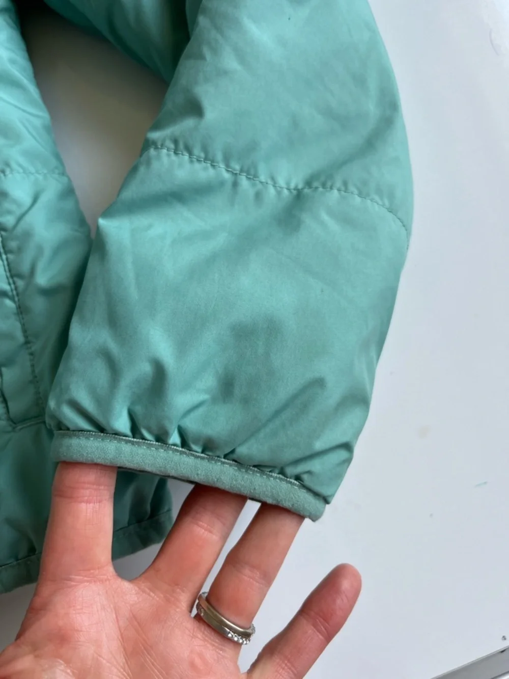 The North Face Teal Reversible Fleece and Shell Jacket